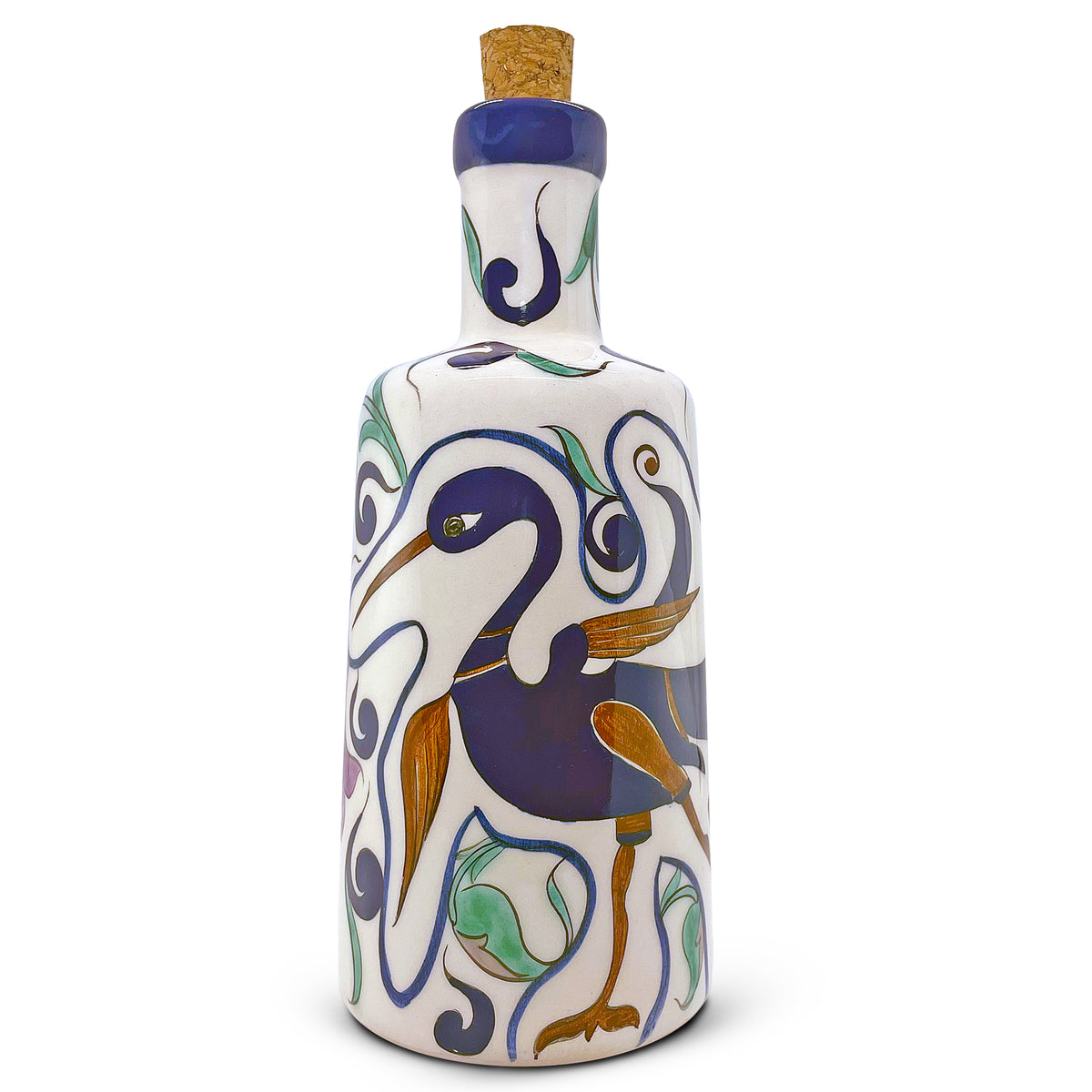 Olive Oil Cruet Handmade Traditional Turkish Kubadabad Palace Blue Olive Oil Co.