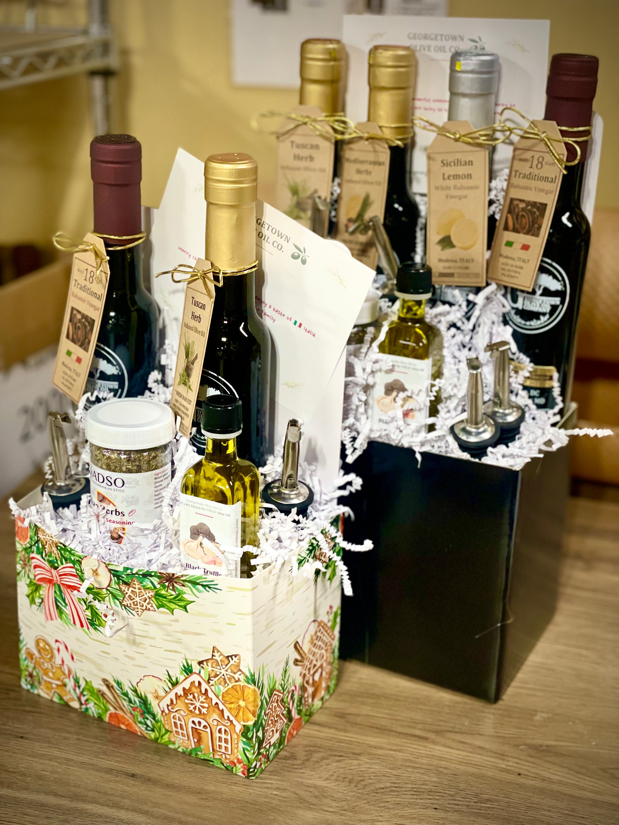 Olive Oil and Balsamic Vinegar Gift Basket | Georgetown Olive Oil Co.