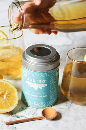 African Tea - JusTea Peppermint Detox Loose Leaf Tea Georgetown Olive Oil Co