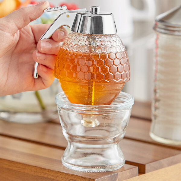 Honey Dispenser - Glass- 8oz Georgetown Olive Oil Co.