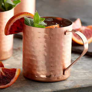 Copper Moscow Mule Mug - Straight Sided Hammered 14 oz Georgetown Olive Oil Co.