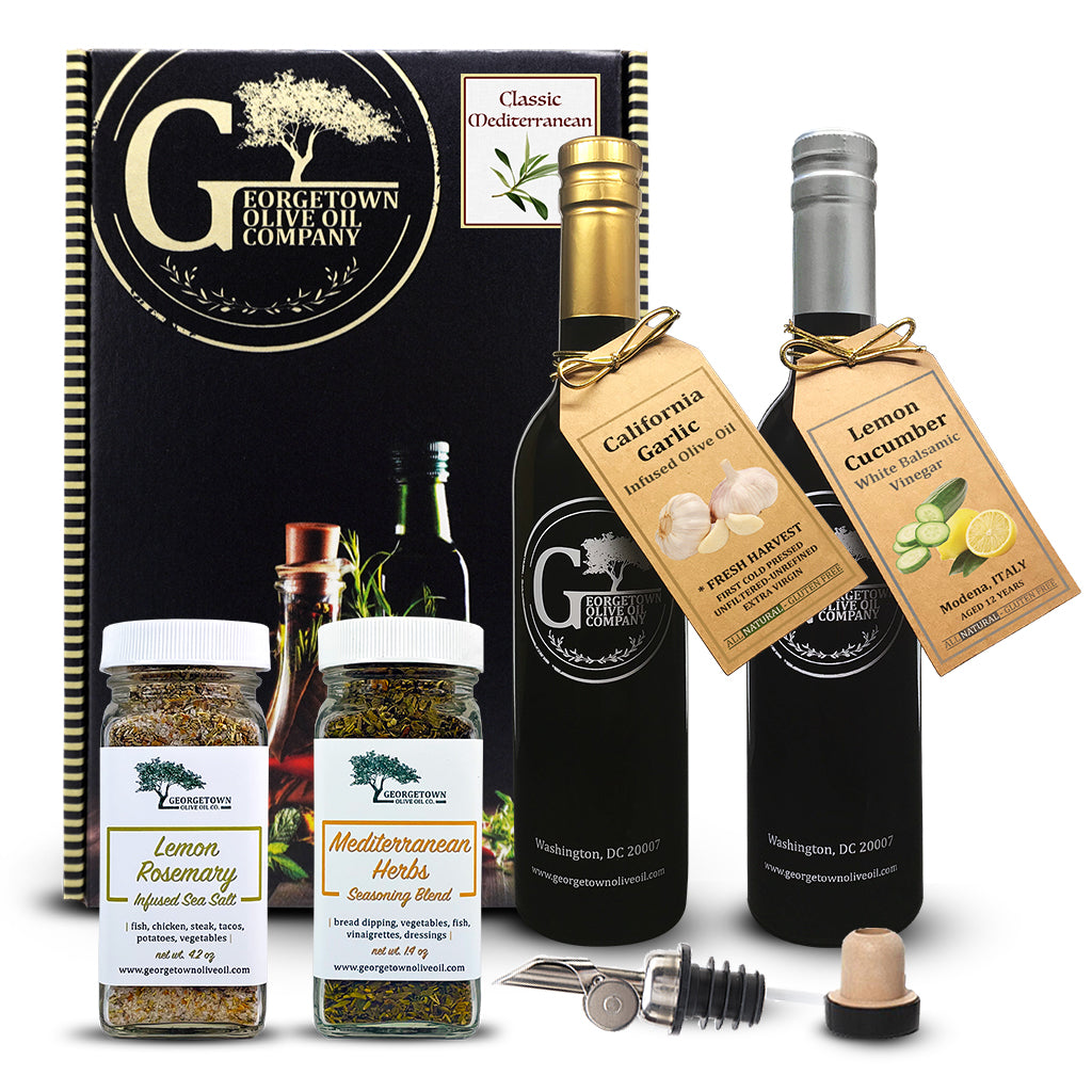 Classic Mediterranean Gift Olive Oil and Vinegar Collection Georgetown Olive Oil Co.