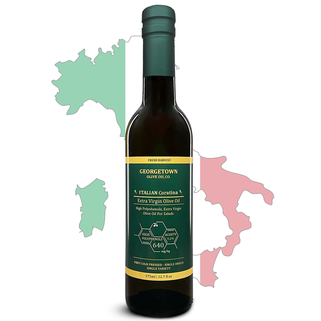 🇮🇹Coratina (ITALY) Extra Virgin Olive Oil Very High Polyphenols - Georgetown Olive Oil Co.
