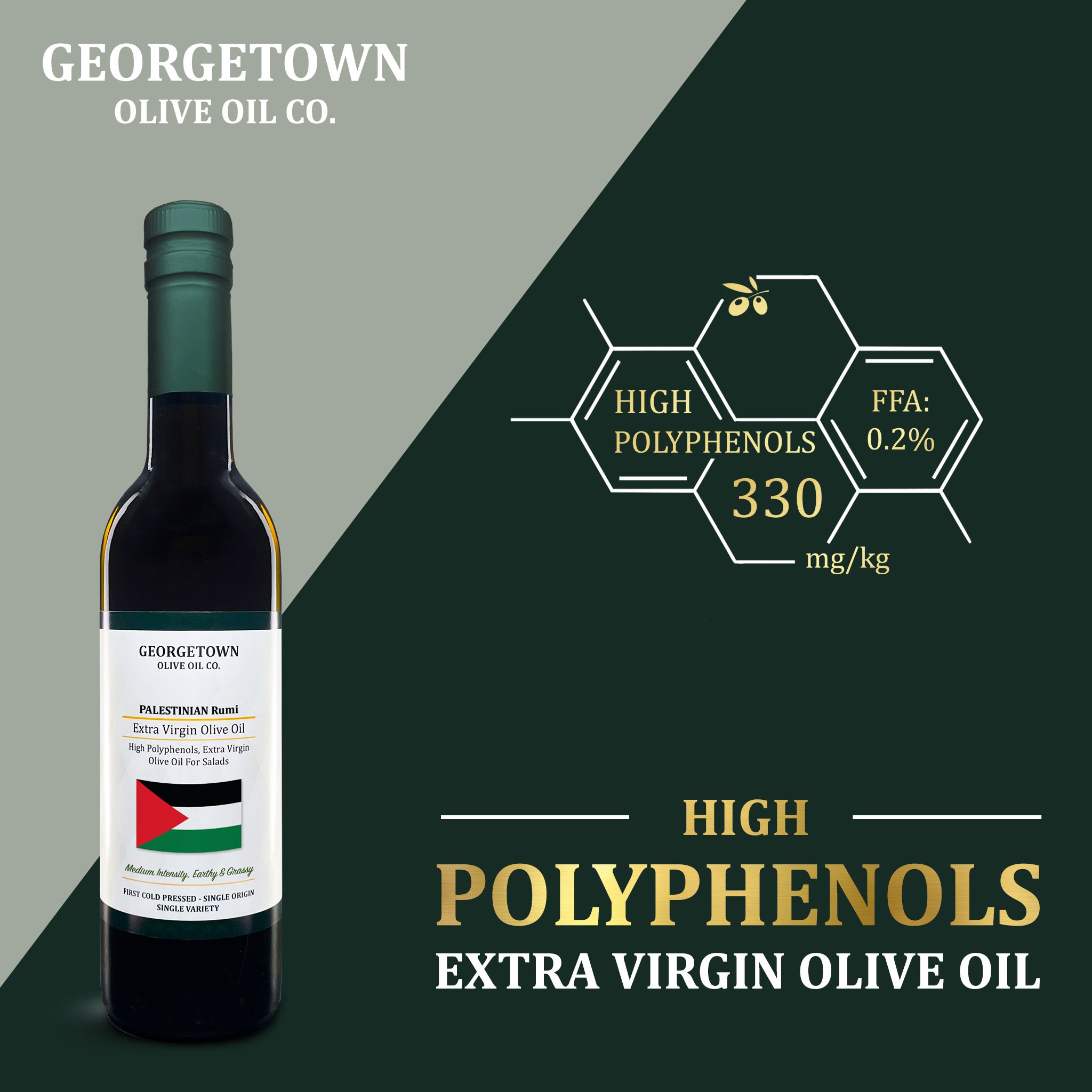 Rumi (PALESTINE) Extra Virgin Olive Oil Georgetown Olive Oil Co.