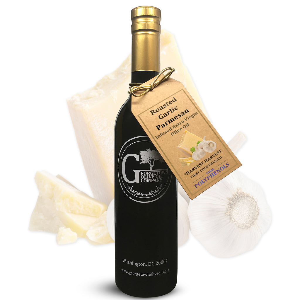 ROASTED GARLIC PARMESAN Infused | High Polyphenols Extra Virgin Olive Oil Georgetown Olive Oil Co
