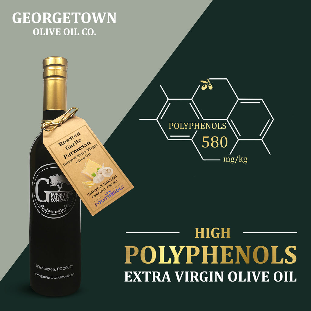 ROASTED GARLIC PARMESAN Infused | High Polyphenols Extra Virgin Olive Oil Georgetown Olive Oil Co