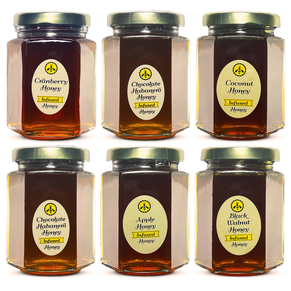 Infused Row Honey Variety - Pack of 6