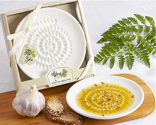 Bread Dipping Plate with Garlic Grater