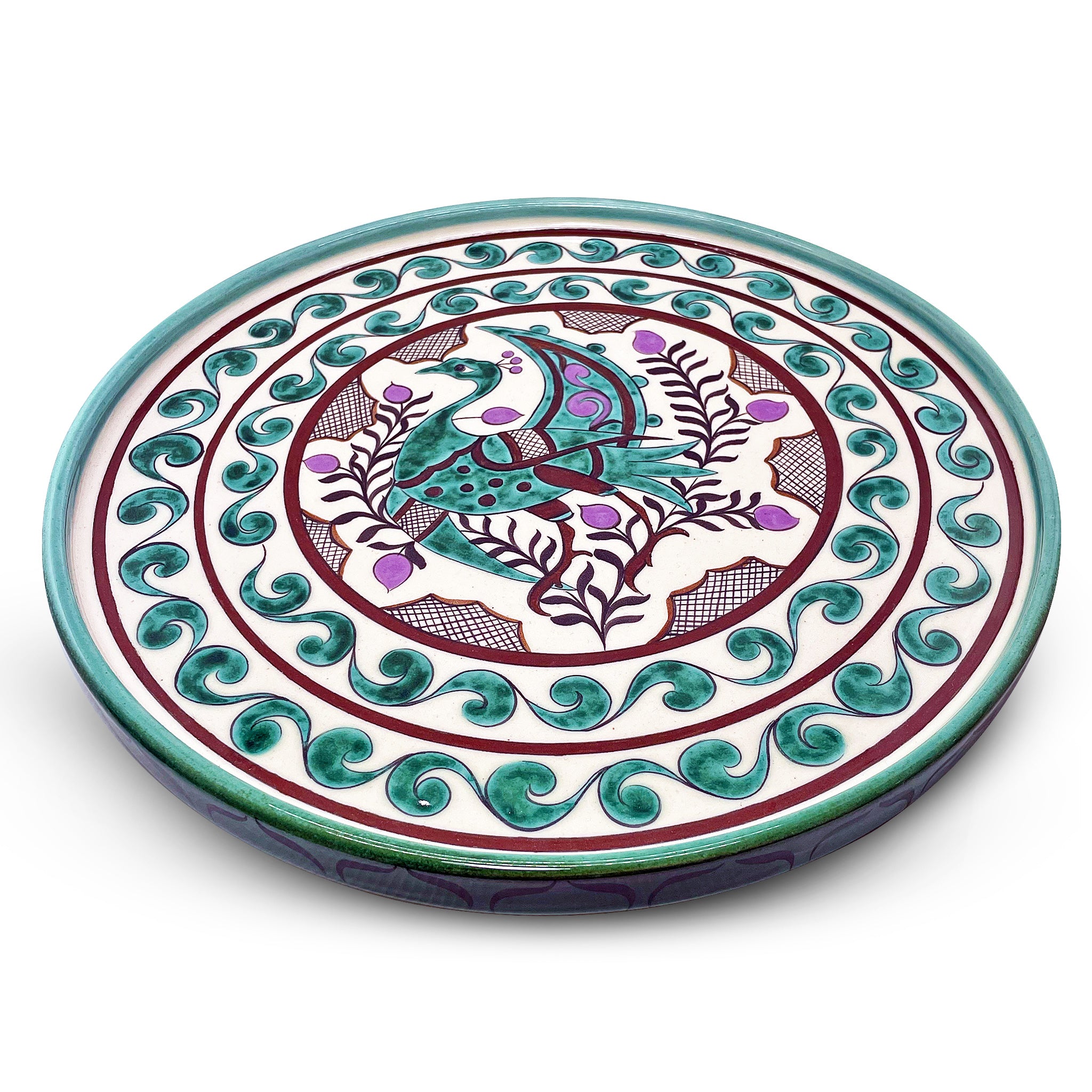 Serving Platter | Handmade Traditional Turkish Green Turquoise Georgetown Olive Oil
