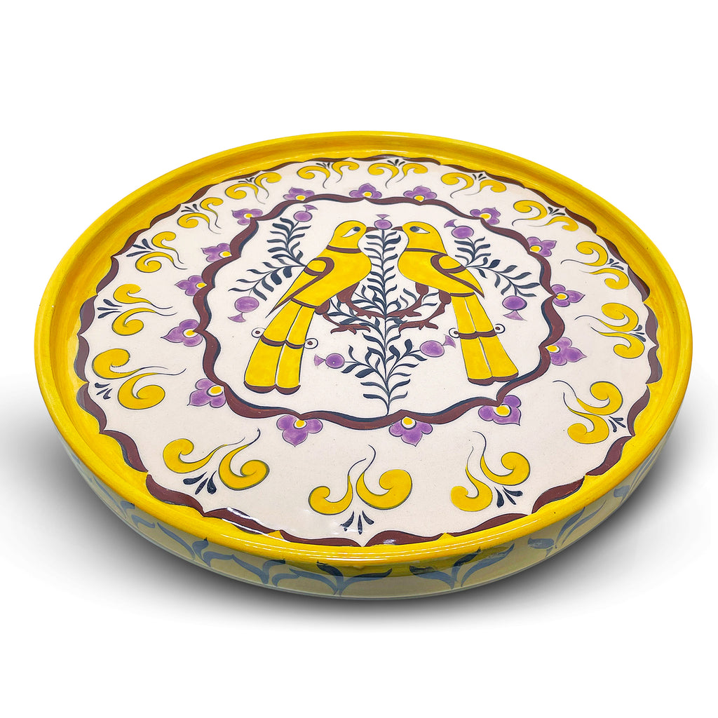 Serving Platter | Handmade Traditional Turkish Yellow Georgetown Olive Oil Co.