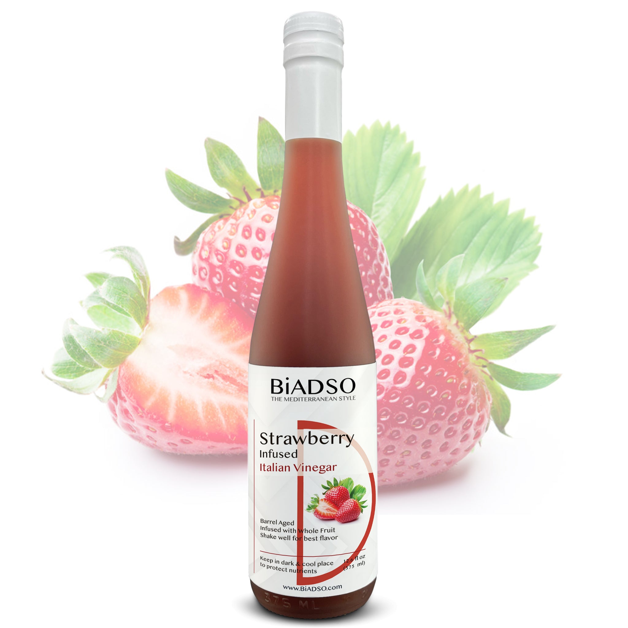 Strawberry Infused Whole Fruit Italian Vinegar - BiADSO