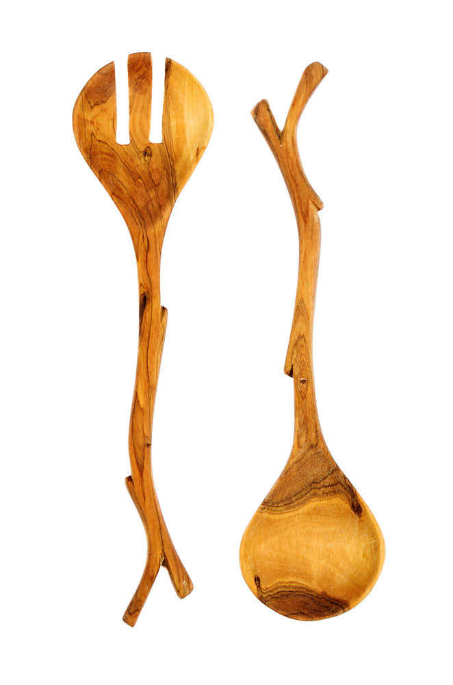 Olive Wood Salad Server Set